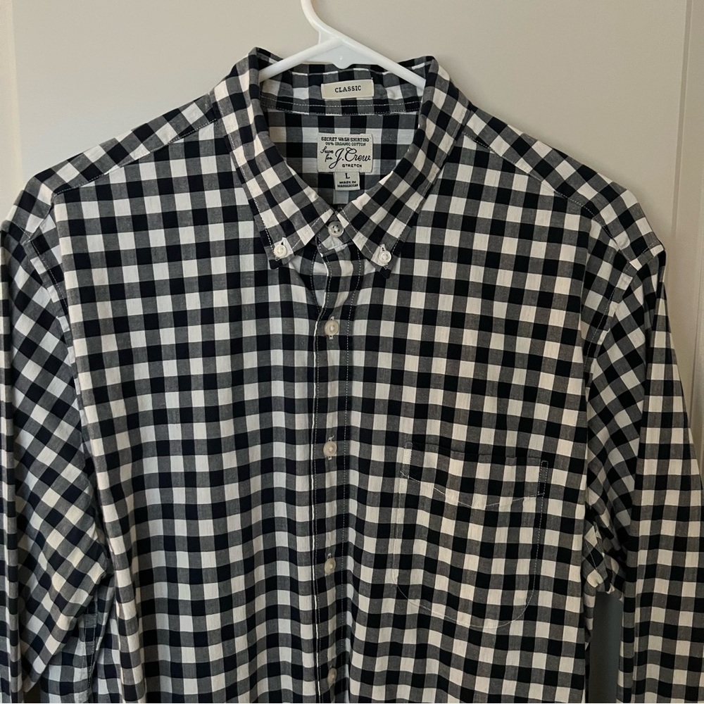 J. Crew mens long sleeve plaid button up shirt | size large - Picture 7 of 10